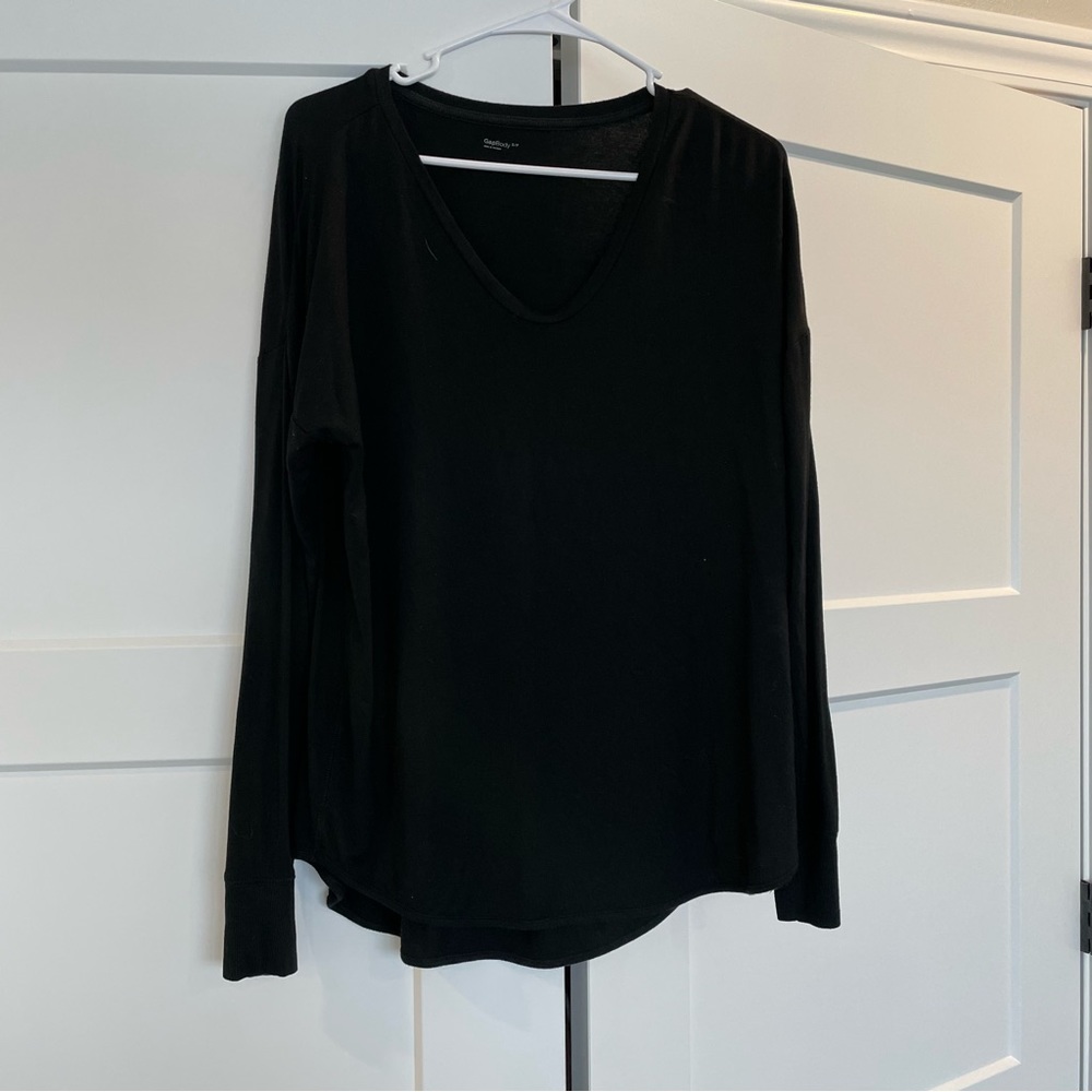 Gap Body Black Long Sleeve Top Size Small